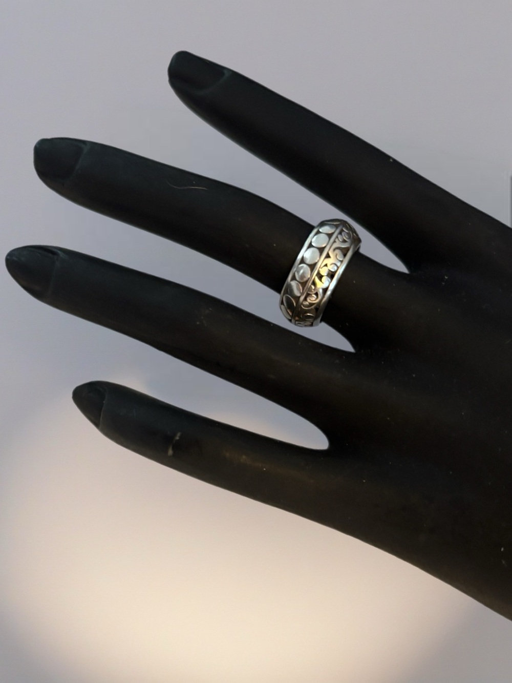 Brighton Vintage Retired Authentic Brighton 
Silver Wide Band Ring size 5.8